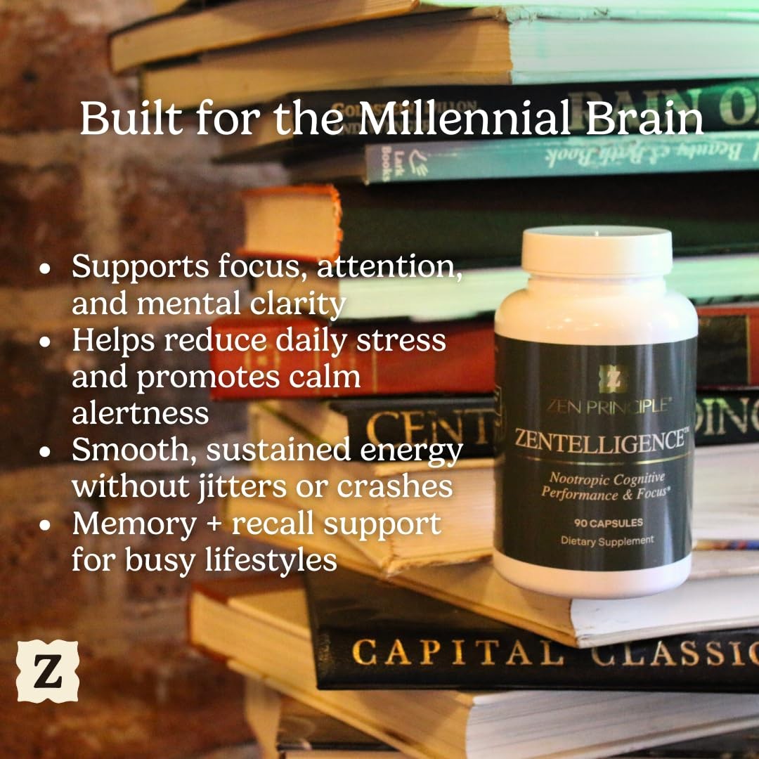 Zen Principle Zentelligence Focus Nootropic Supplement For Formula L-Theanine