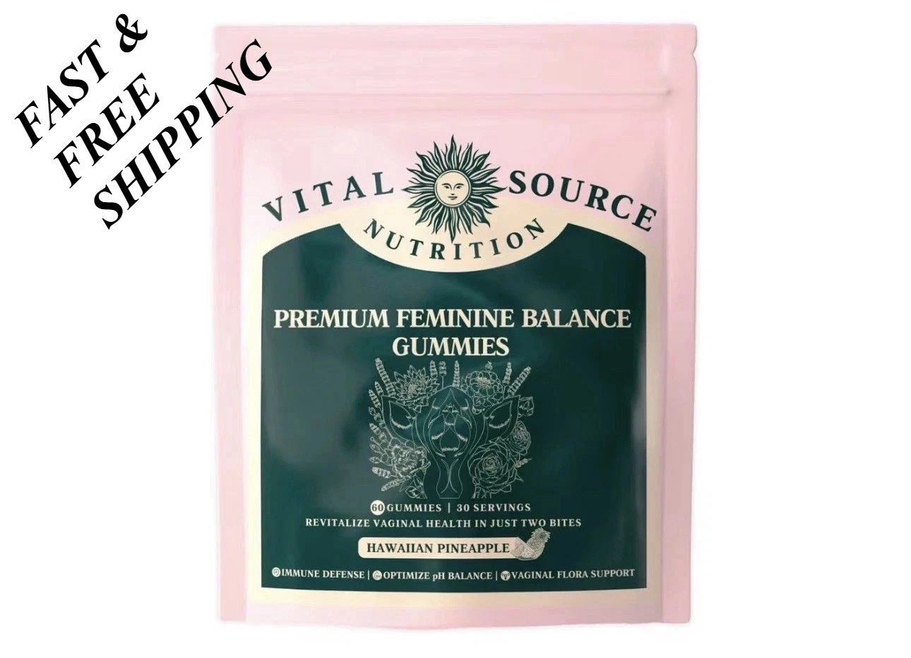 NEW LUXRY Vital Source Nutrition Premium Feminine Balance Gummies 60
