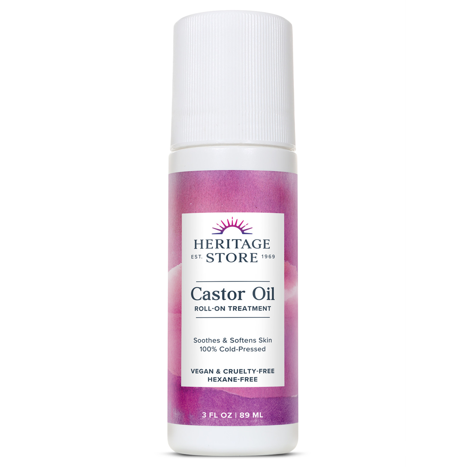 Heritage Store Palma Christi Roll-on Castor Oil | 3 oz