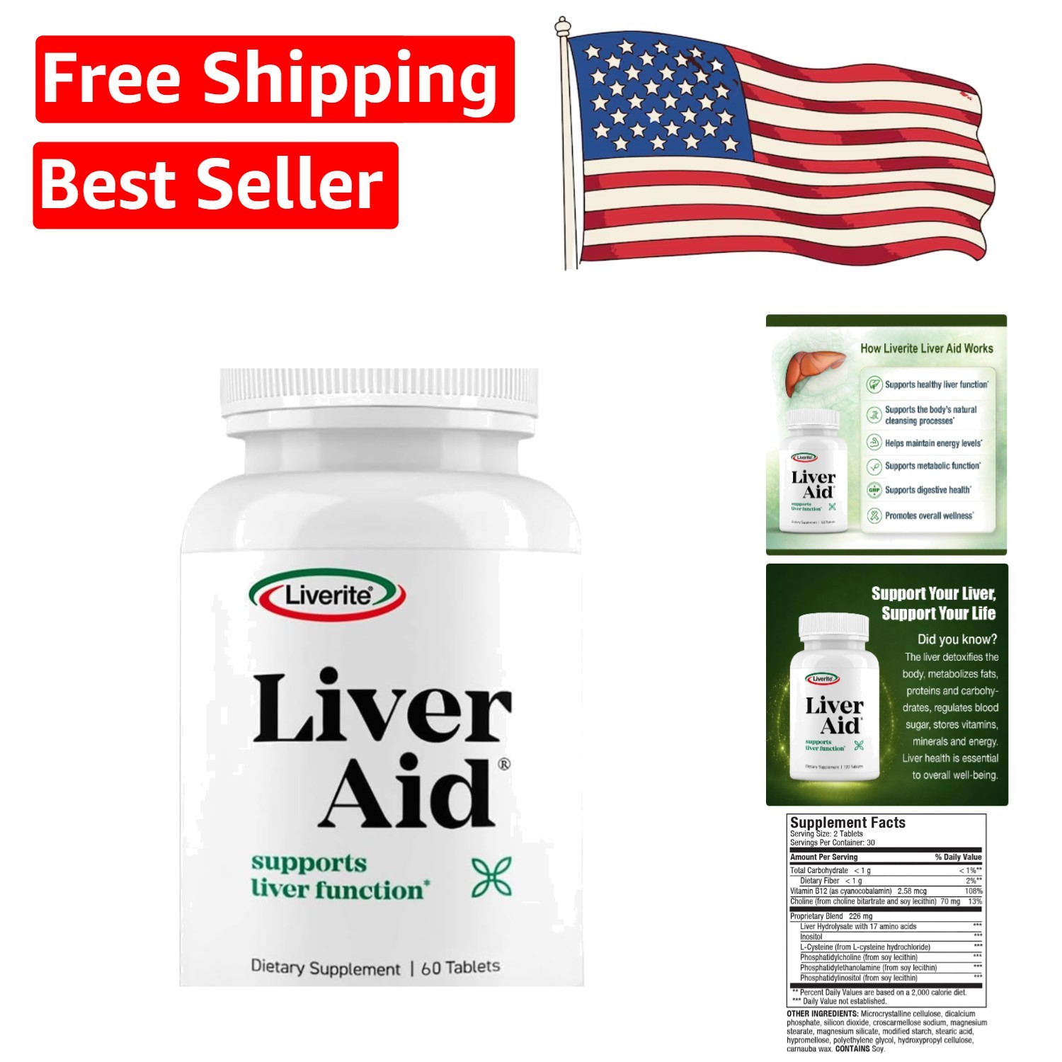 Liver Aid 60 Tablets – Advanced Support for Healthy Liver Function & Energy