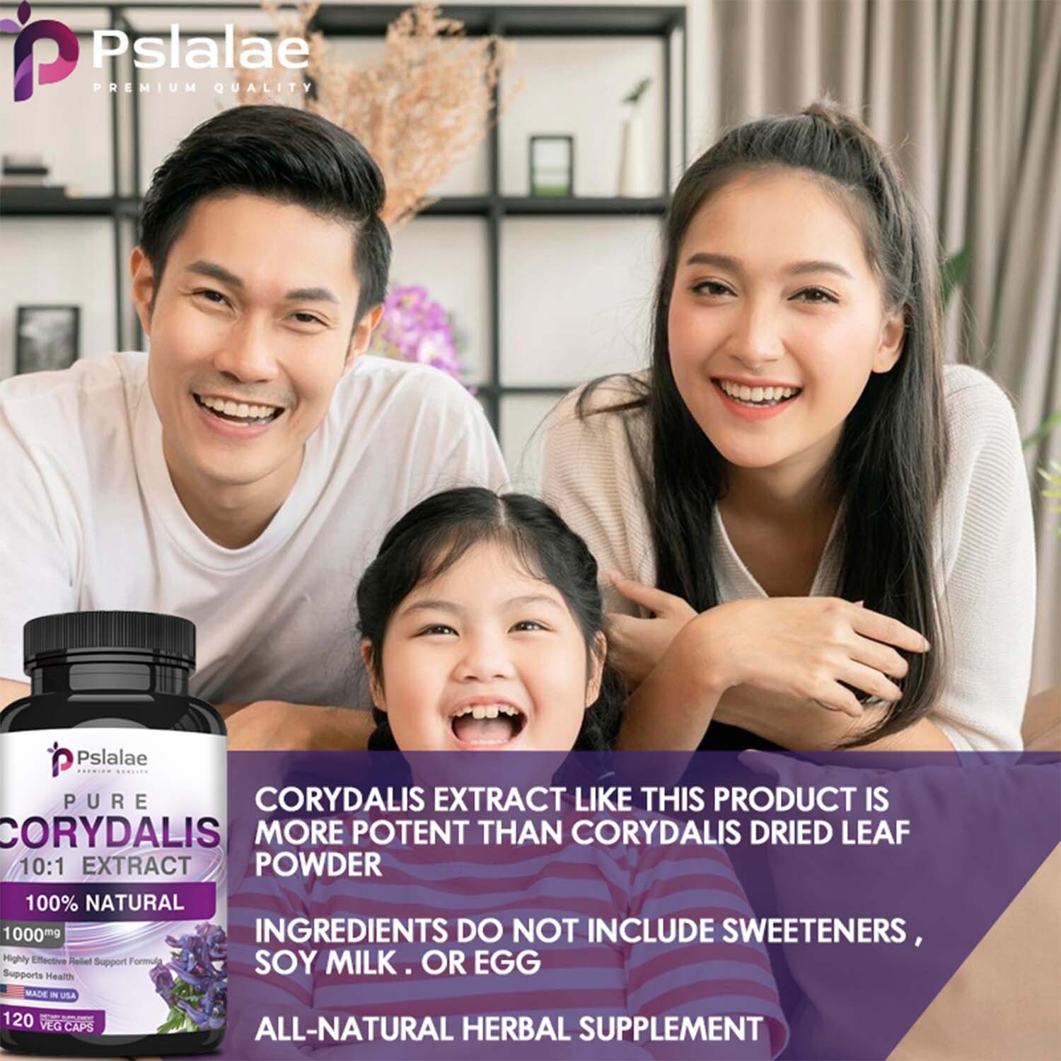 Corydalis Extract Capsules 1000mg – Natural Pain Relief Formula, Relief The Pain