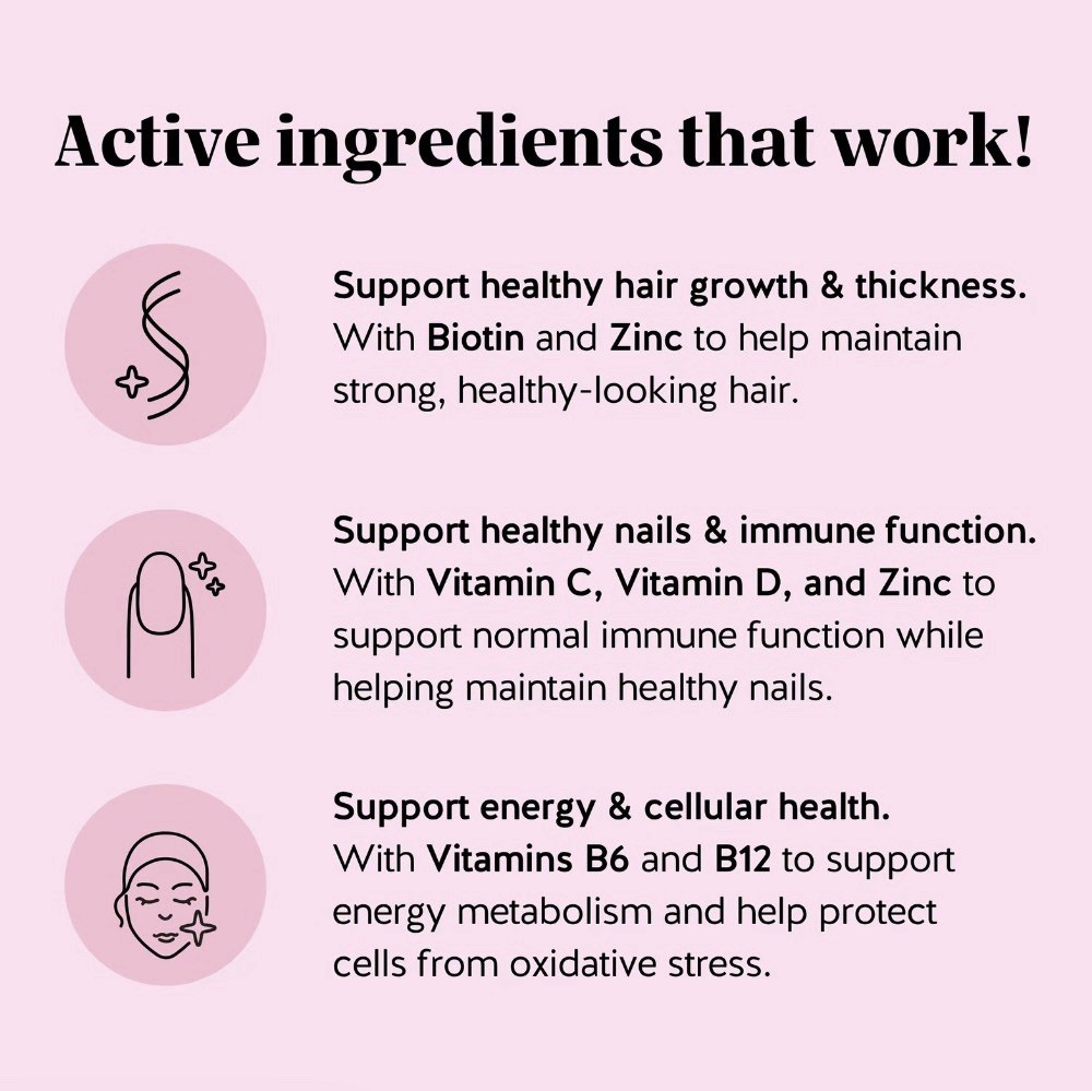 AH-MAZING Biotin Hair Skin & Nail Vitamin Vegan Gummies 30 Count