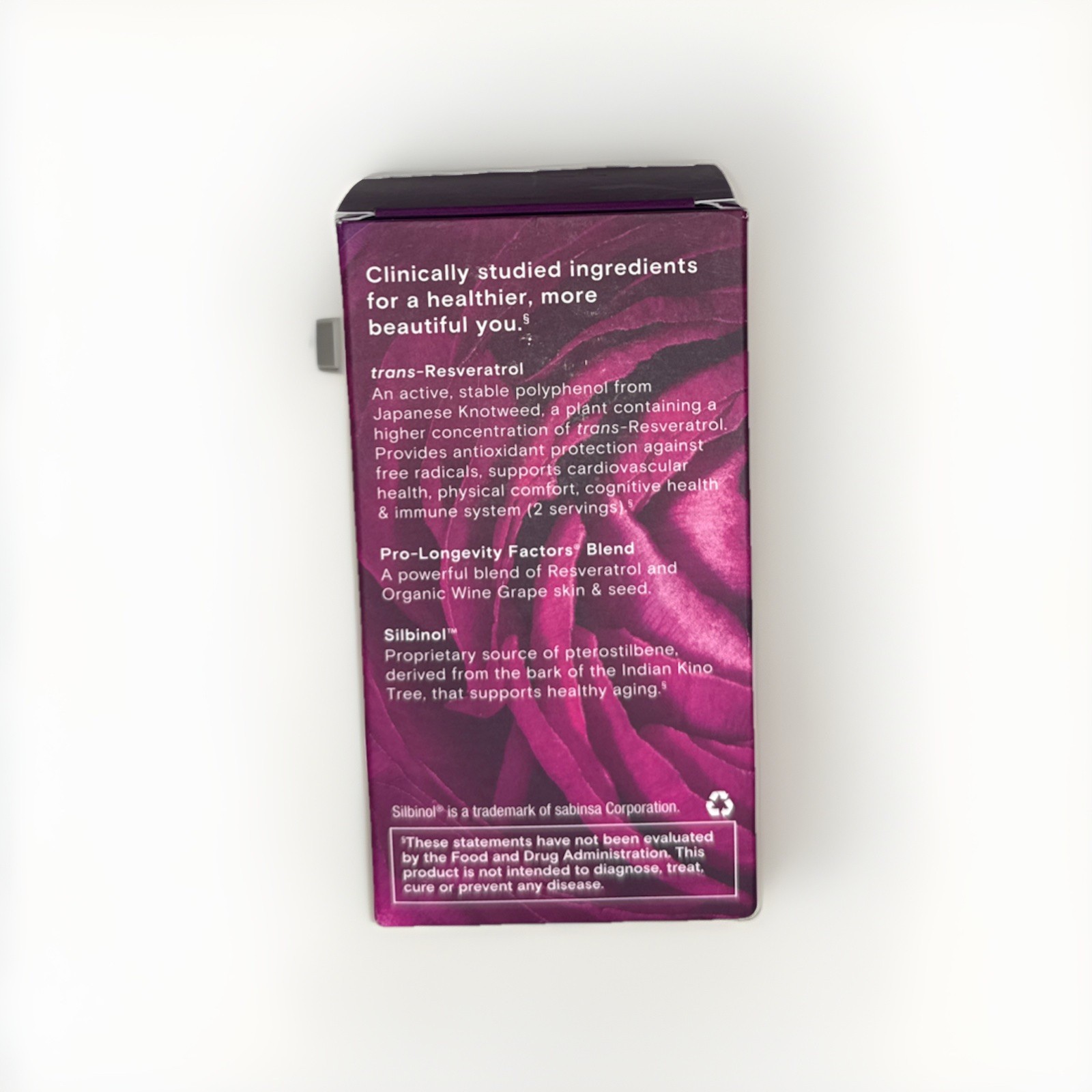 Reserveage Resveratrol 500mg Heart Health with Pterostilbene 60 Caps Exp 04/2027