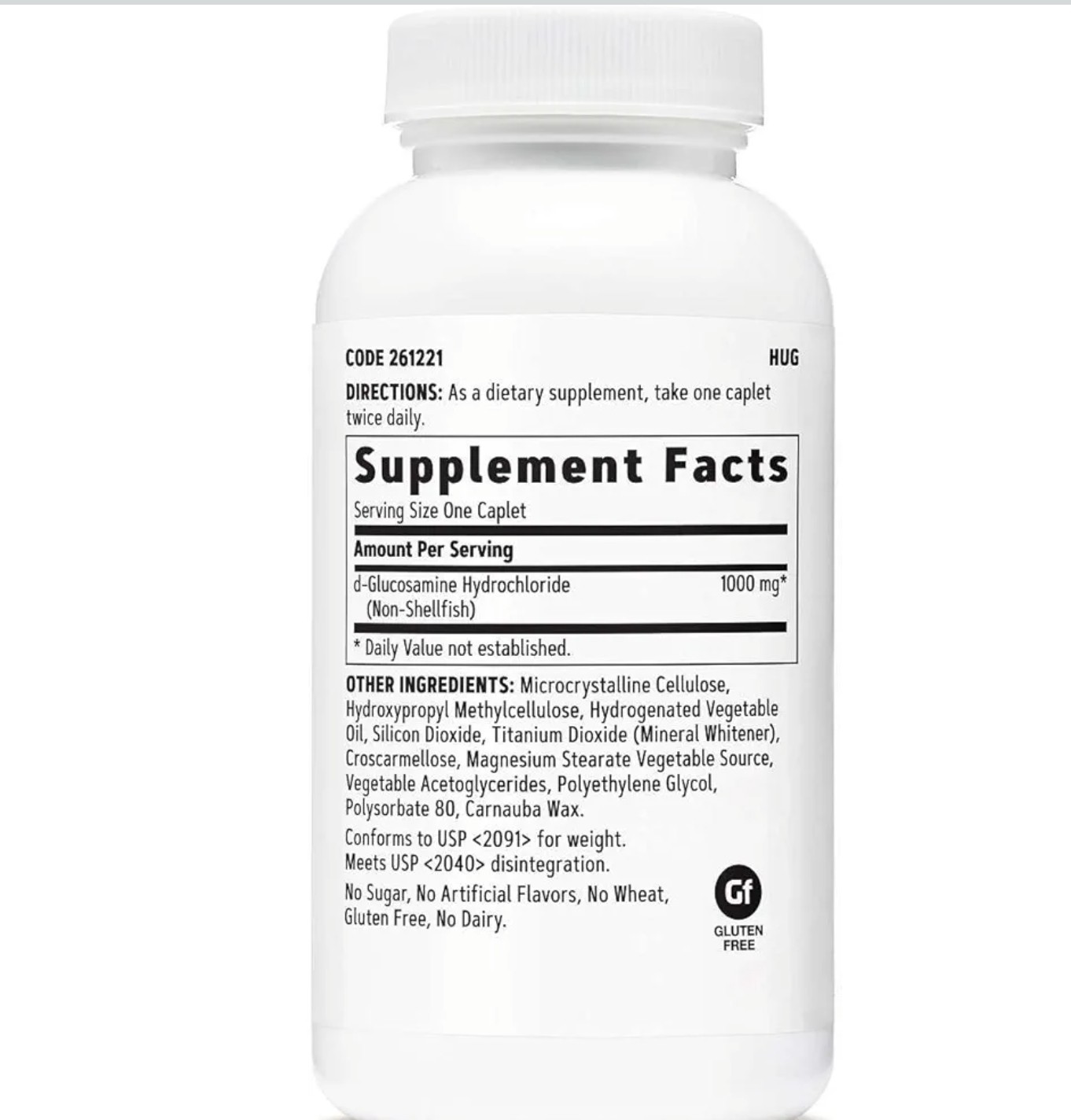 GNC GLUCOSAMINE 1000 mg 90 Caplets Shellfish Free ( 45 Servings ) BEST BY 08/26
