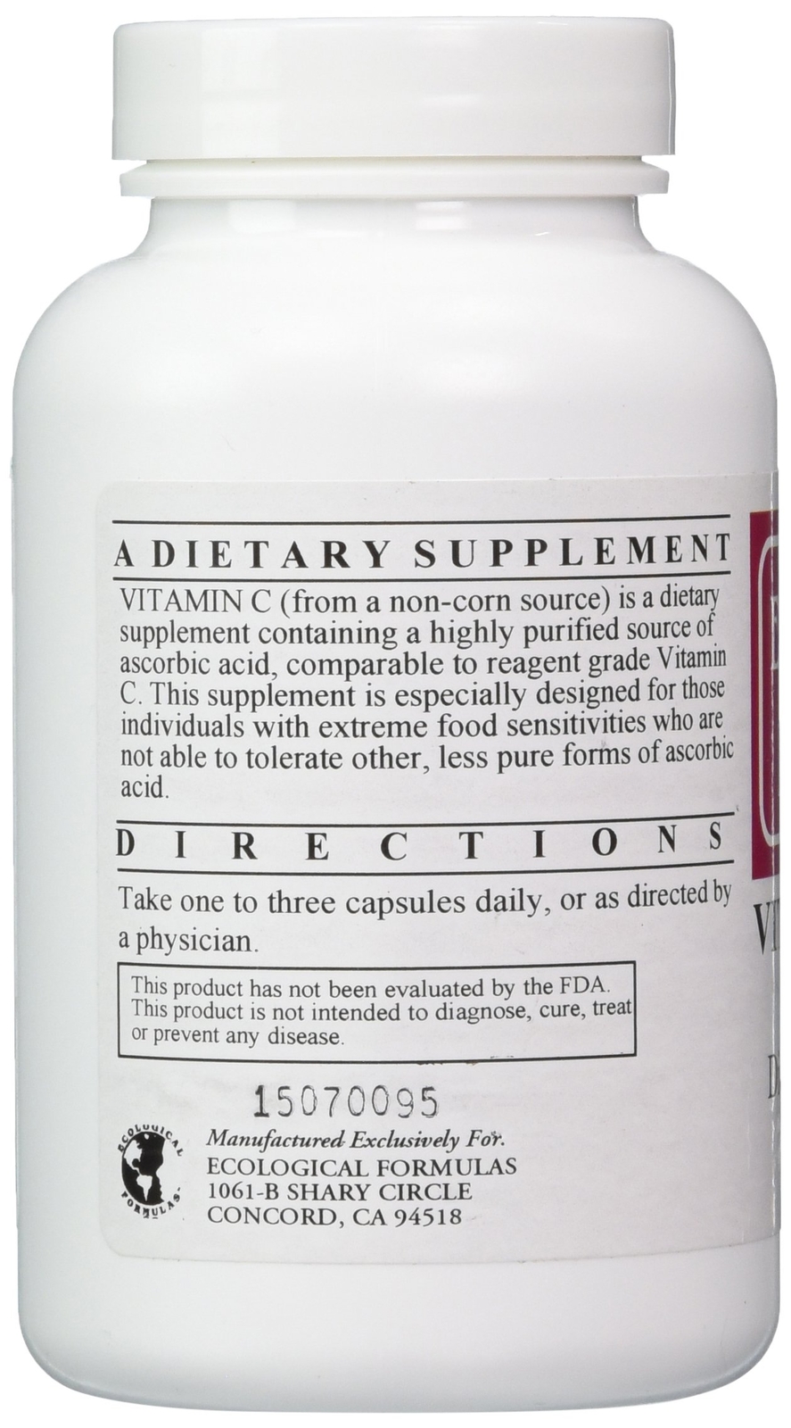Cardiovascular Research Vitamin C 1000mg Dietary Supplement 120 Count Capsules