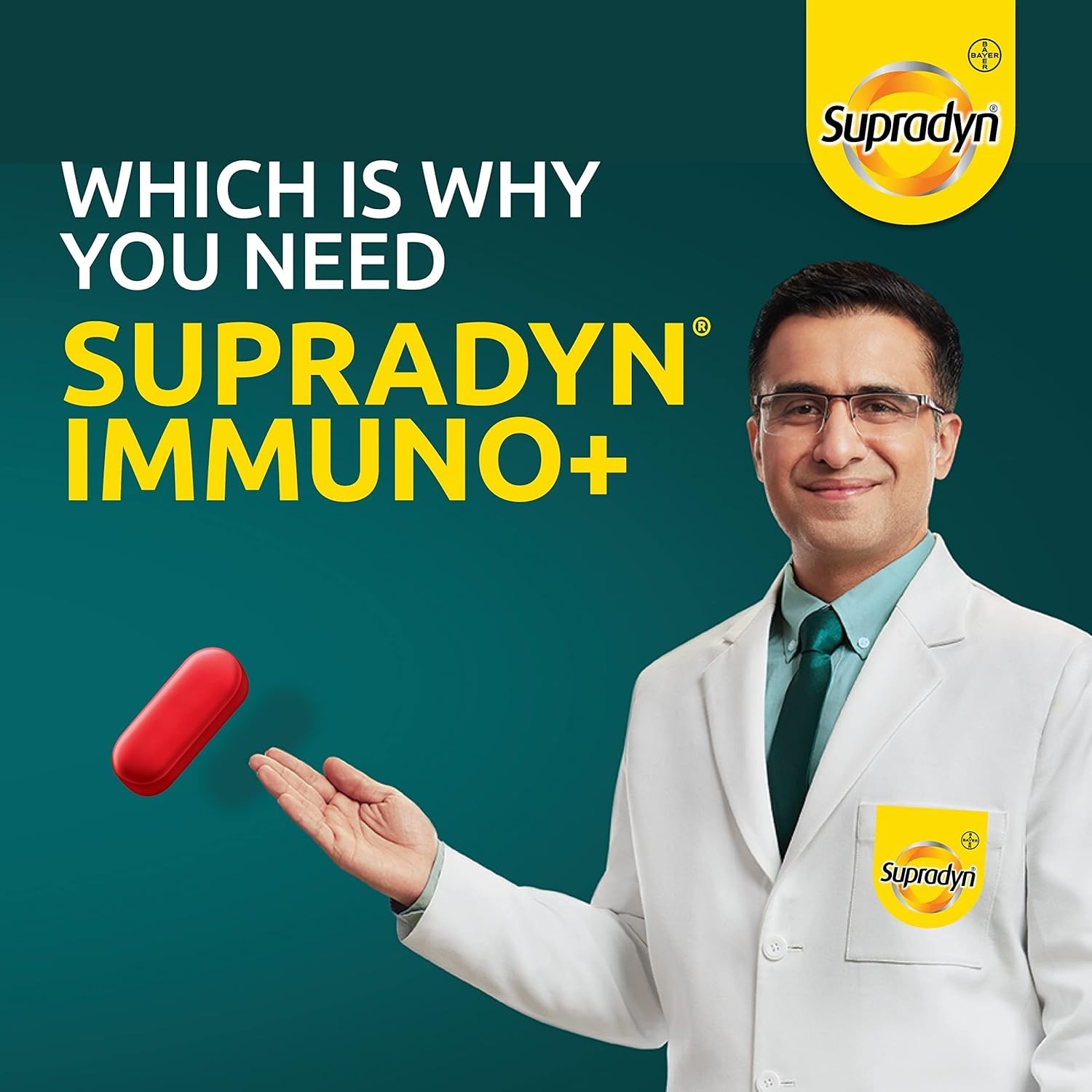 2 Bottle x Supradyn Immuno+, Multivitamin, Natural immunity booster (60 Tabs)