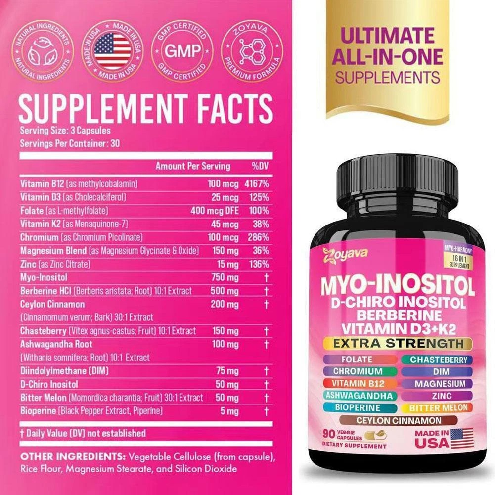 LUXRY Soothe&Smooth Bundle – Zoyava Cortisol Myo-Inositol All-in-One Supplement