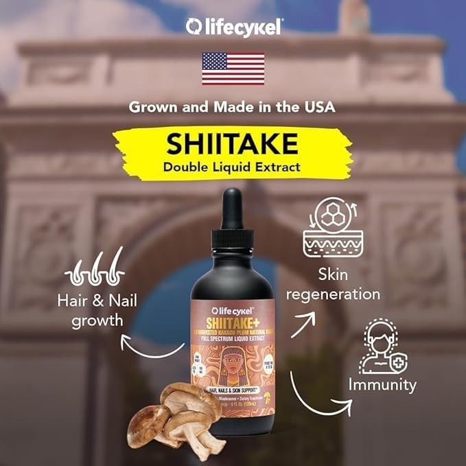 Lifecykel – Shiitake Mushroom Extract with Kakadu Plum- Hair Skin & Nail Supp…