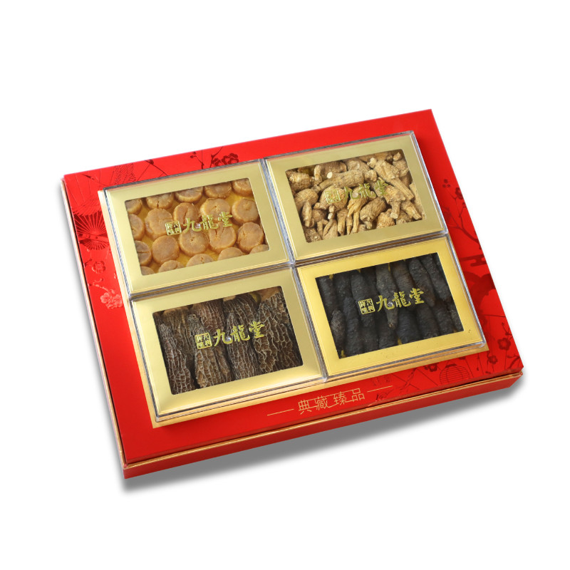 Dried Seafood & Moral Holiday Gift Box 1 box 九龍堂【新春限定礼盒】北海道干贝 花旗参 羊肚菌 大西洋刺参