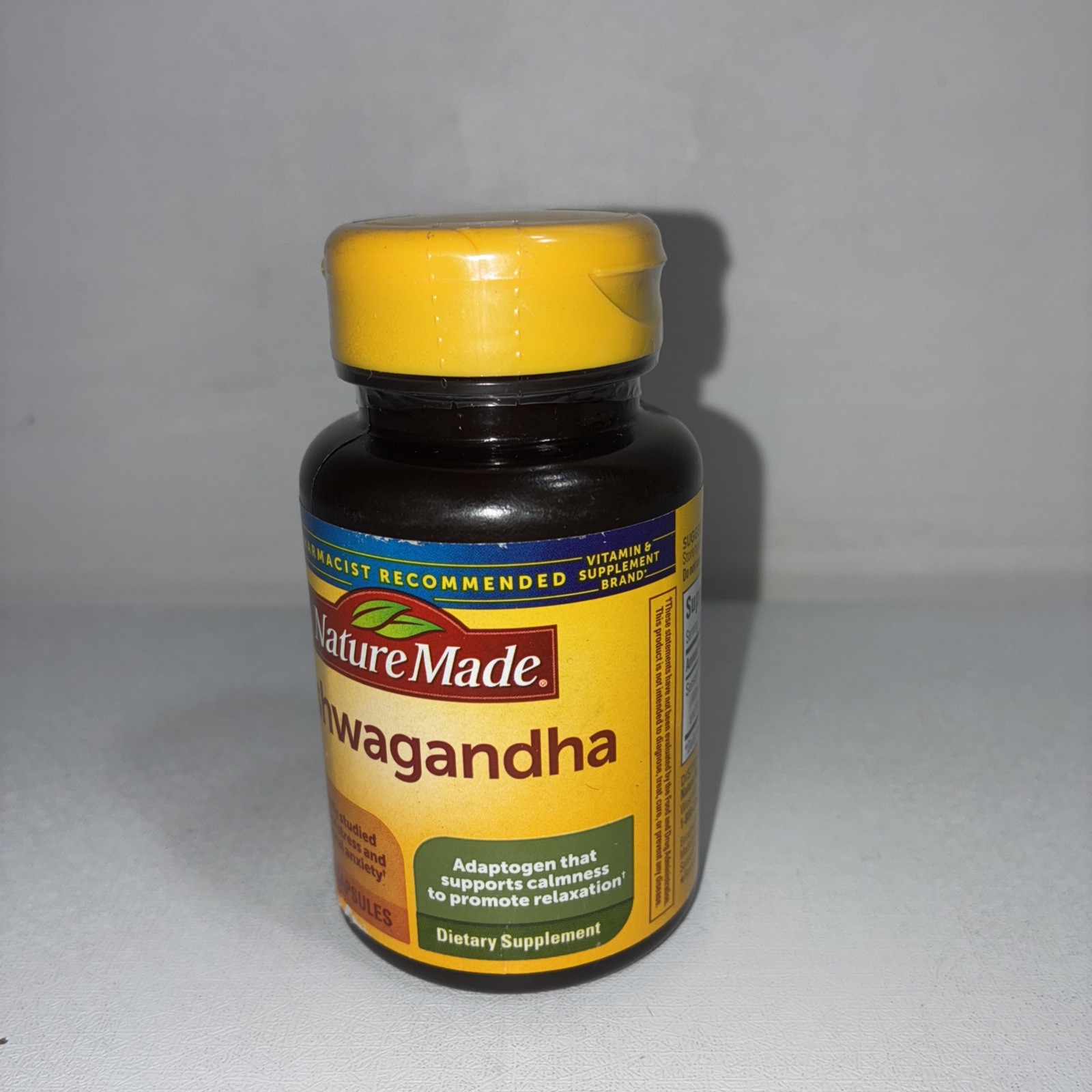 Sealed Nature Made Ashwagandha 60 Caps/ Slightly Damage Outer Packaging