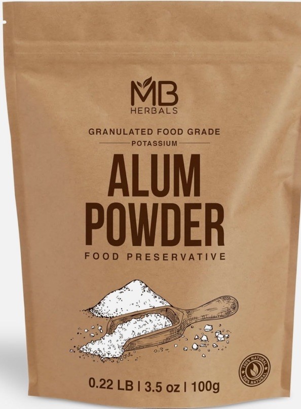 MB Herbals Alum Powder 100 Gram (3.5 Oz) | Granulated Food Grade Potassium Alum