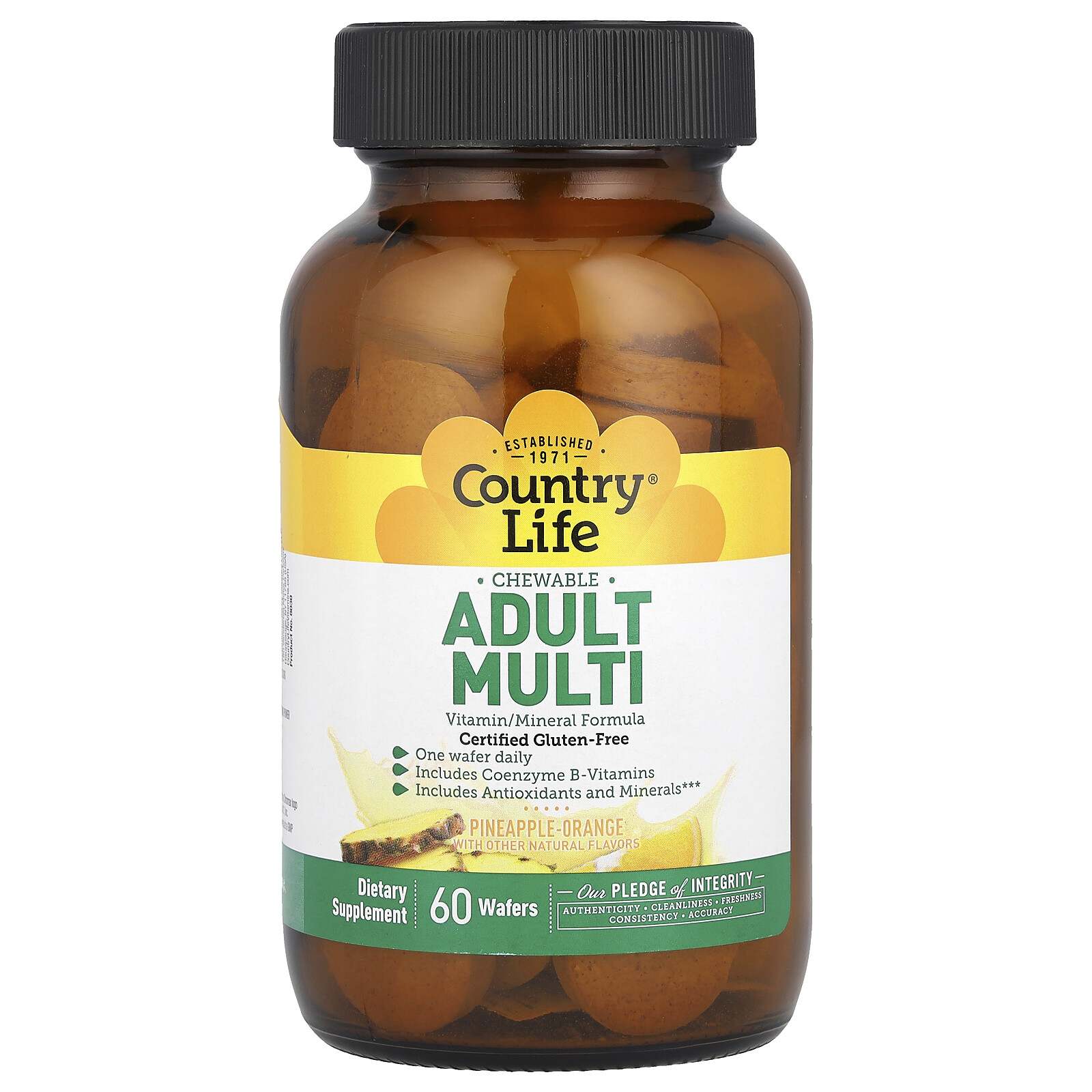 Chewable Adult Multi, Pineapple-Orange, 60 Wafers