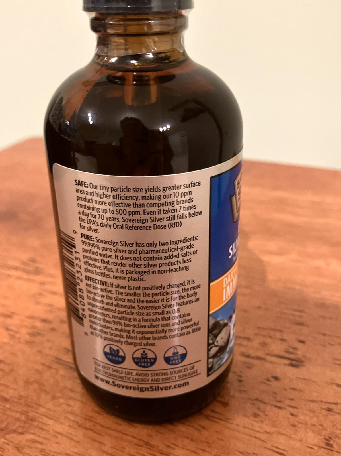 Sovereign Silver Bio-Active Silver Hydrosol 10 ppm Liquid 4 oz Exp 09/2026