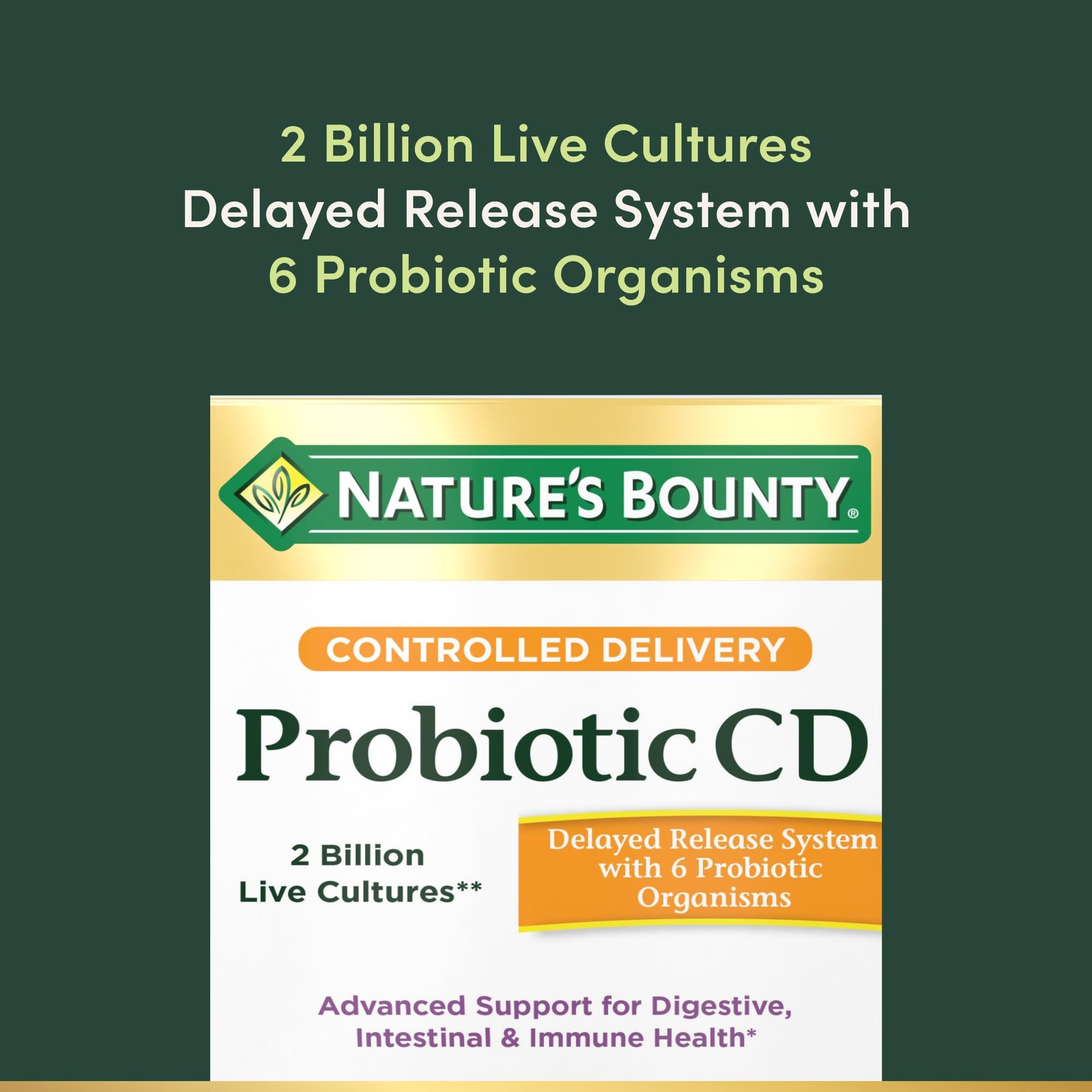 Nature’s Bounty Probiotic 10 Daily Probiotic Supplement for Digestive, Immune,
