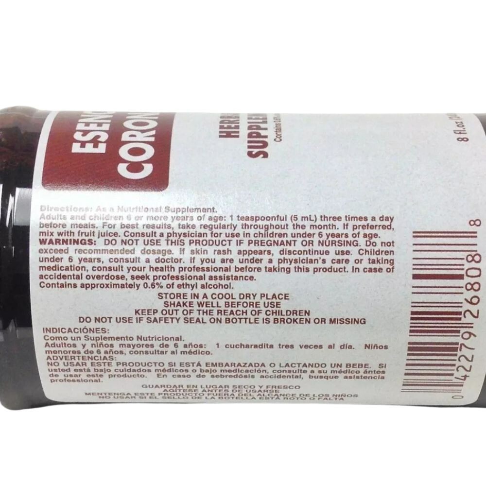 Esencia Coronada Herbal Supplement 8 Oz