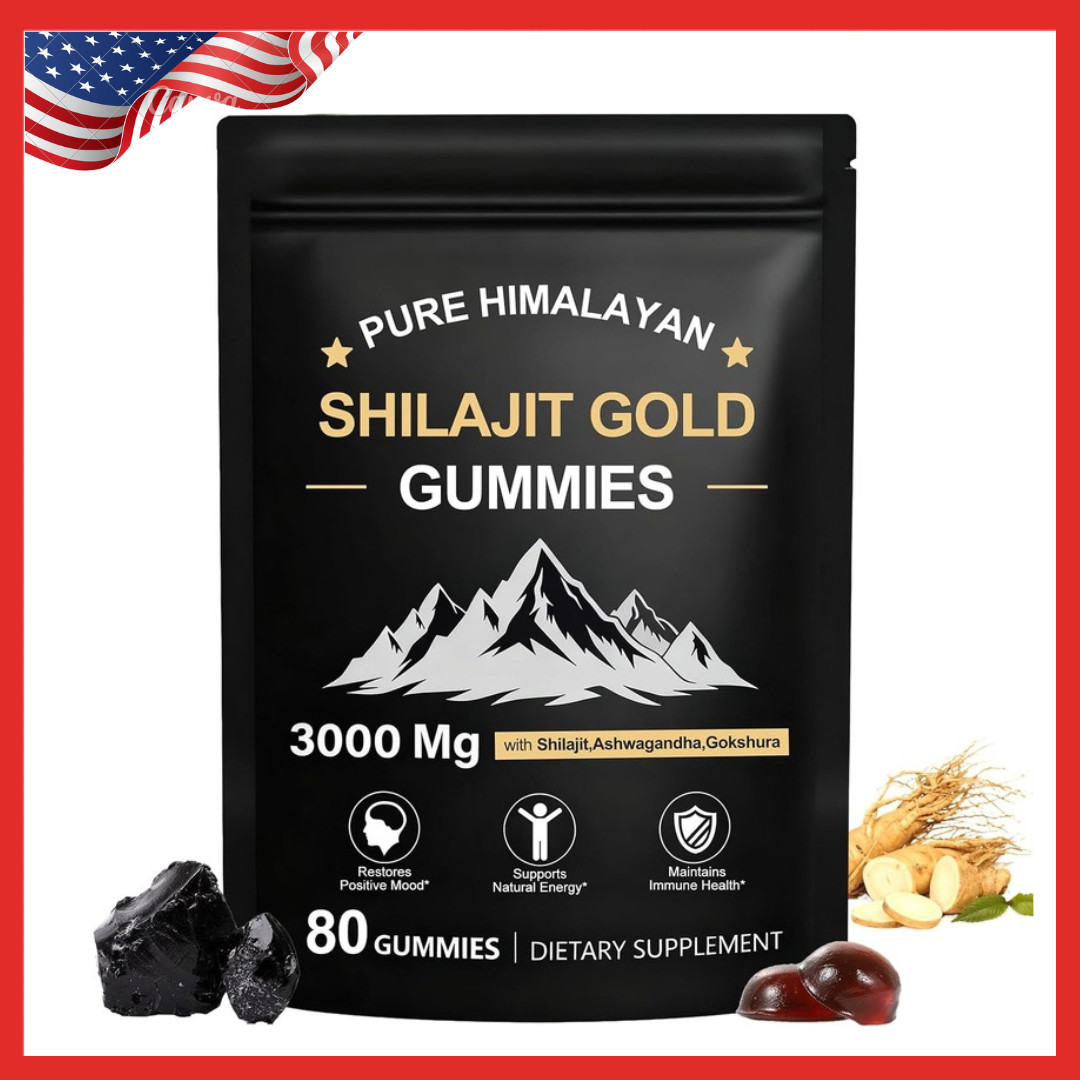 Pure Himalayan Shilajit Gummies with 60 Count (Pack of 1) – FREE