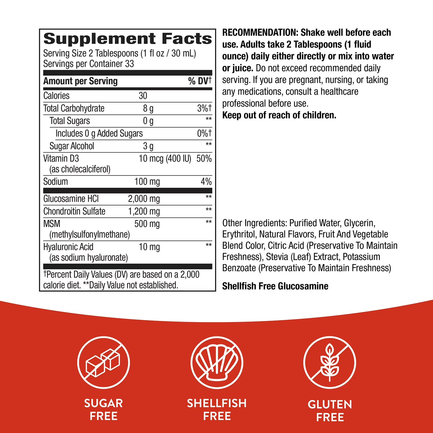 Nature’s Way Joint Movement Glucosamine Liquid, 33.8 fl. oz.