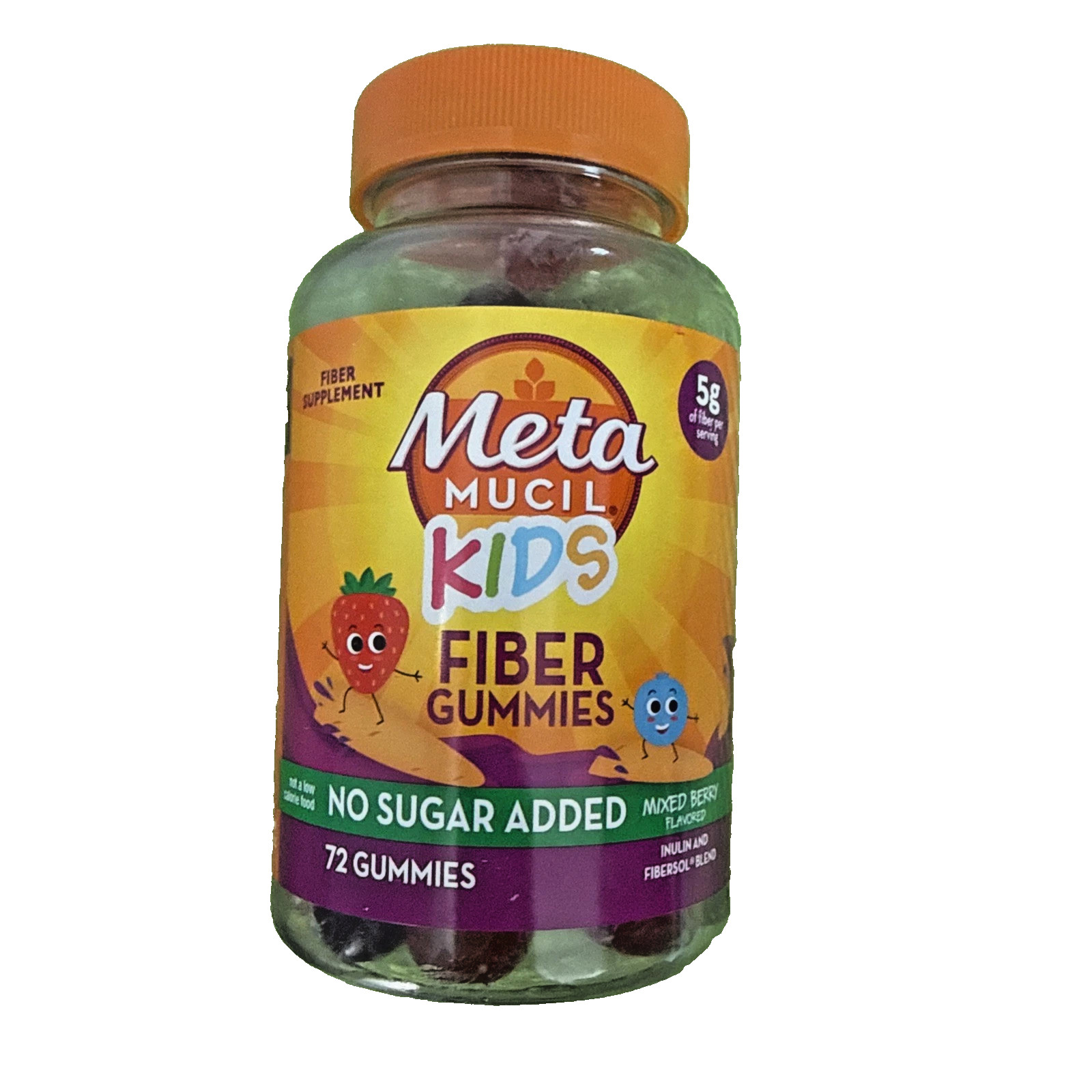 2 PackMeta Mucil Kids Mixed Berry Fiber Gummies 5g ~ 72 Gummies Each ~ EXP 09/26