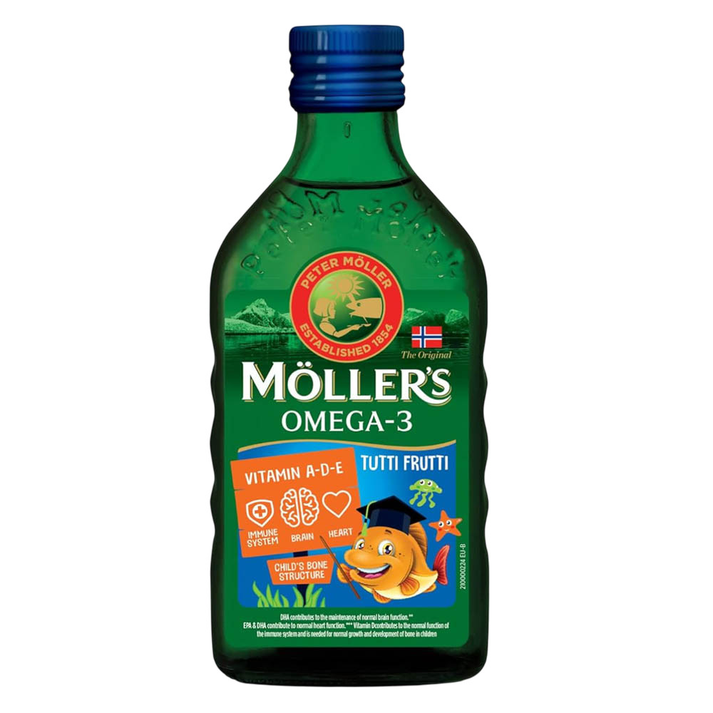 Möller’s Norwegian Tutti Frutti Flavoured Fish Oil Omega-3 DHA EPA Möller’s x10