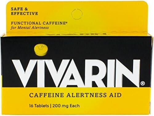SM Vivarin 200mg of Caffeine for Mental Alertness Tablets 16 Count (3 Pack)