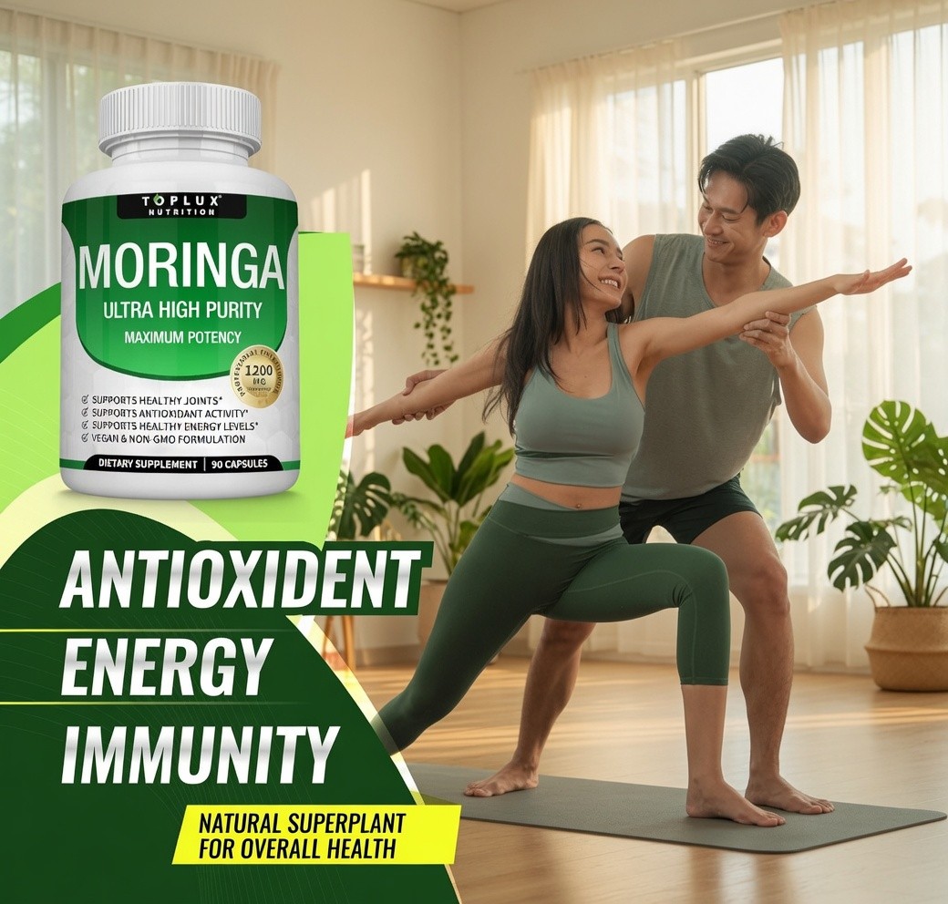 Toplux Nutrition Moringa 1200mg Superfood Antioxidant Immune 90 Capsules