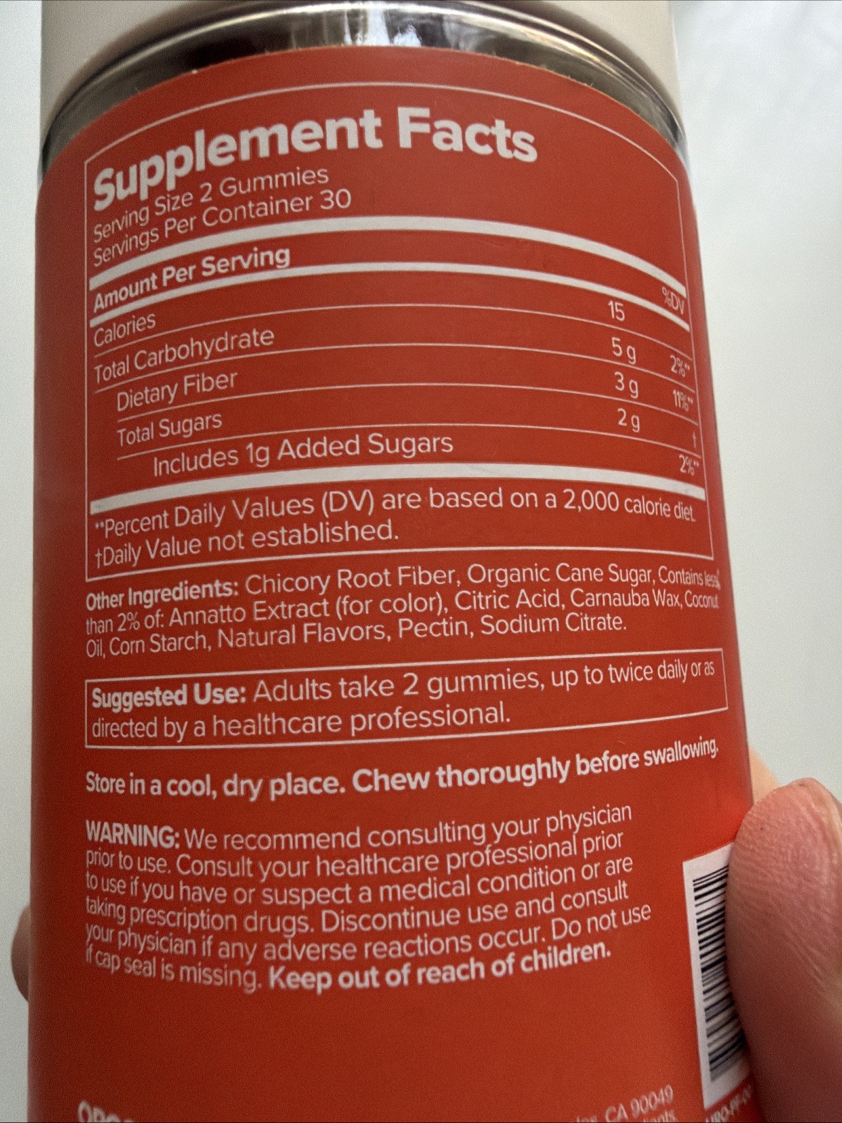 O Positiv URO Prebiotic Fiber Gummies for Digestive Gut Health Sherbet, 60ct 3pk