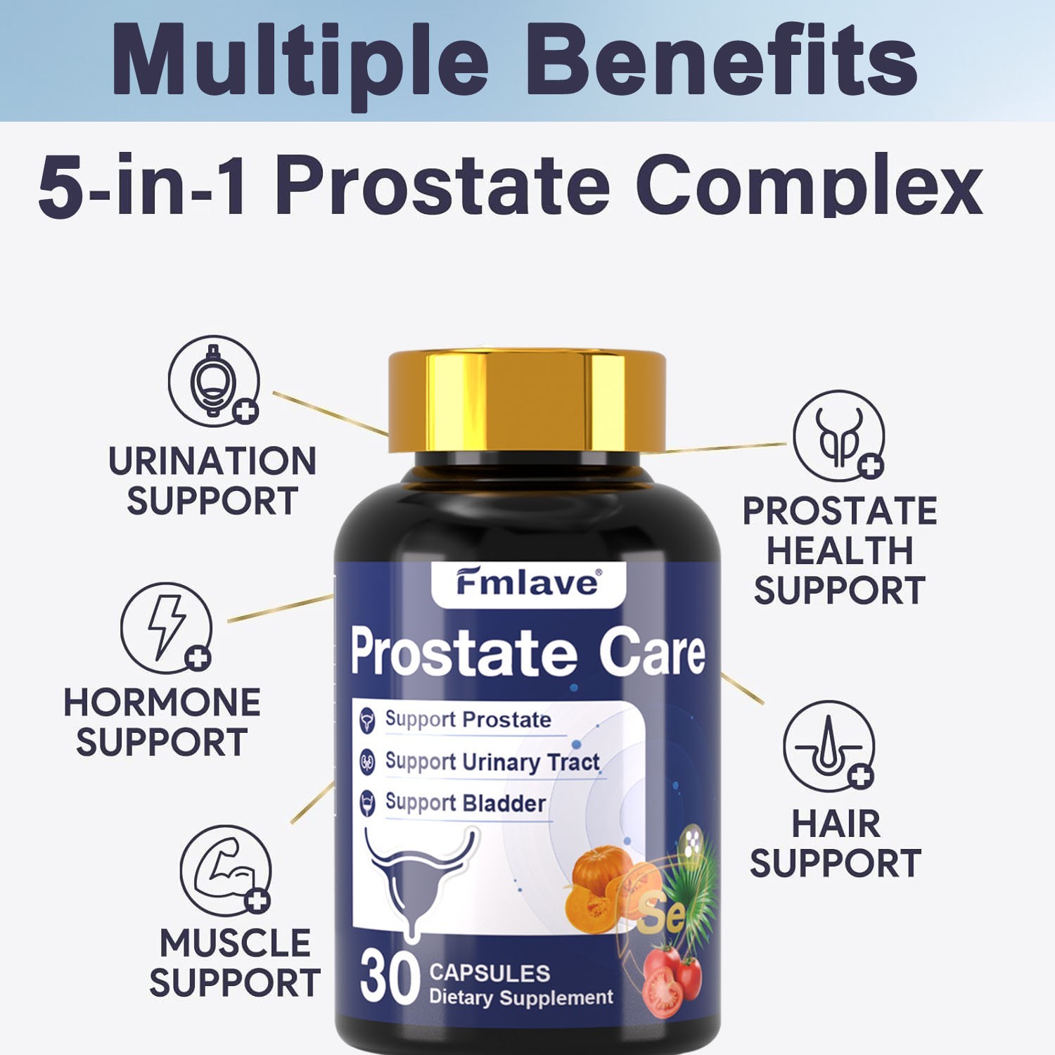 Prostate Support – Saw Palmetto – Reduce Frequent Urination, Stamina supplement