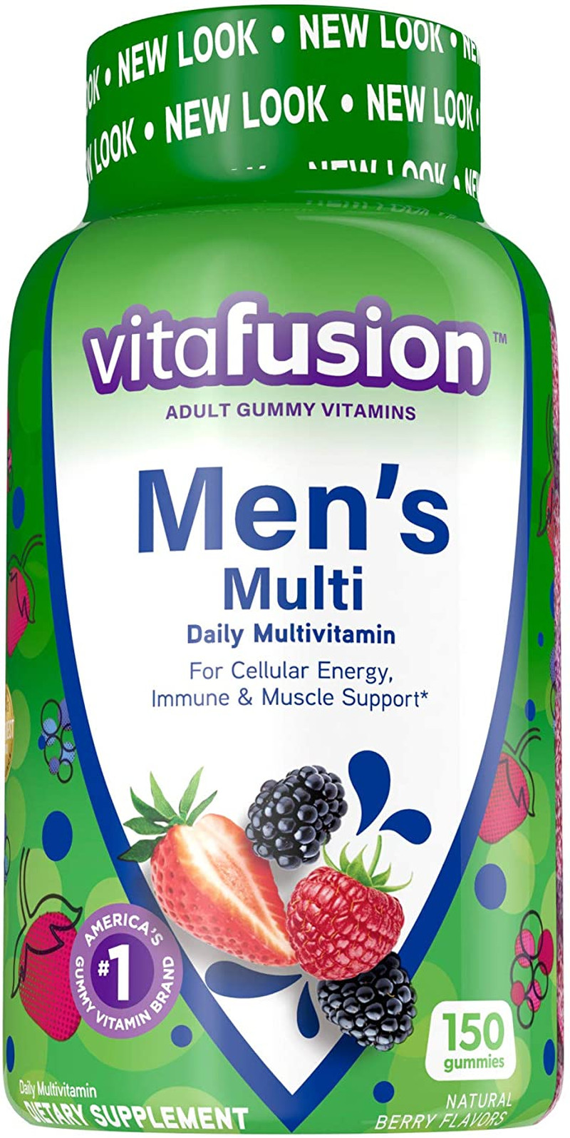 Vitafusion Adult Gummy Vitamins for Men, Berry Flavored Daily Multivitamins for