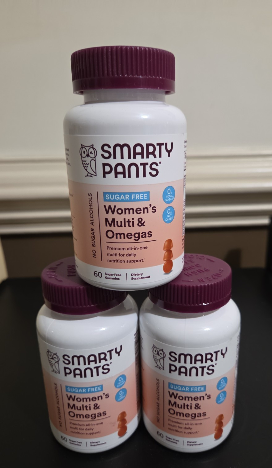 3 X Smarty Pants Women’s Multivitamin & Omegas 60 GUMMIES EACH EXP. 12/26