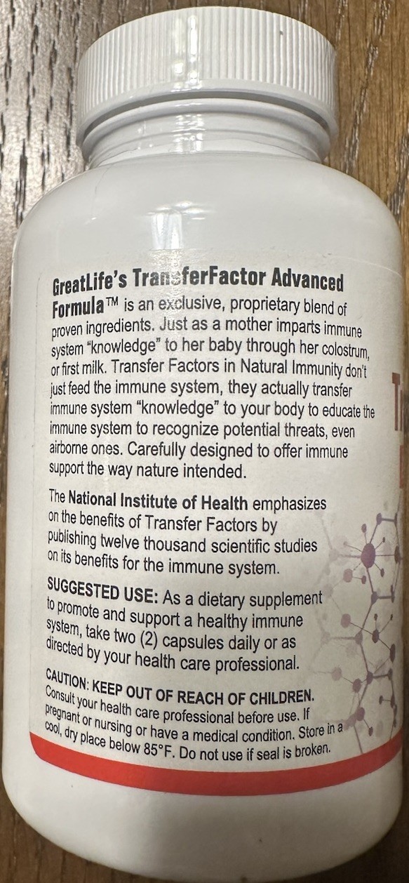 Transfer Factor Supplement