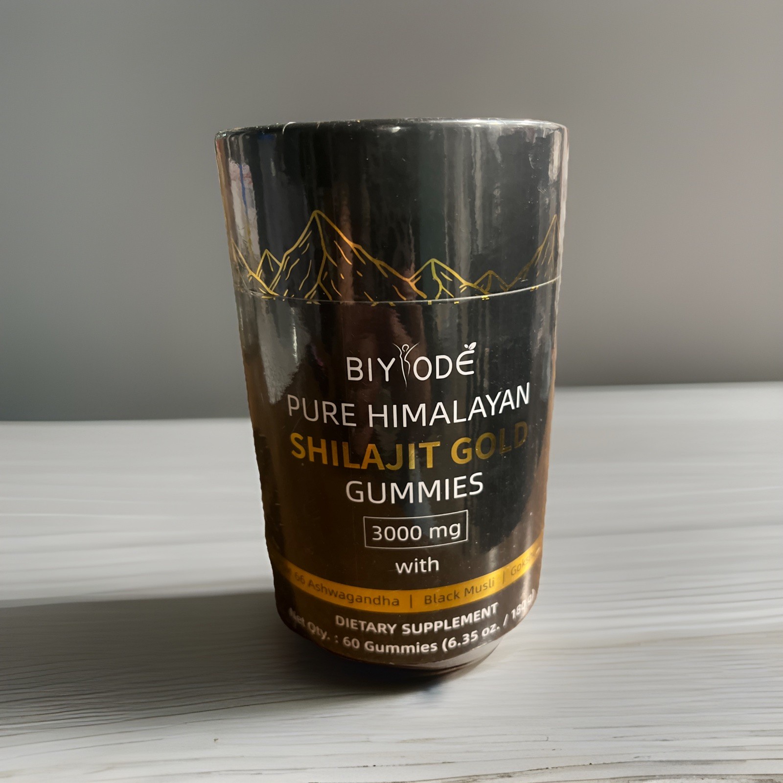 BIYODE Pure Himalayan Shilajit Gold Gummies, 3000mg Exp 10/26