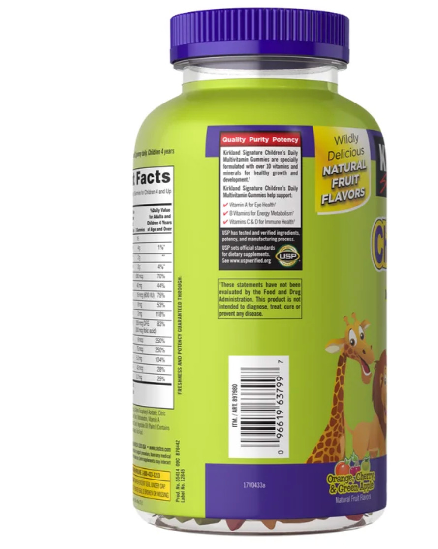 Kirkland Signature Children’s Complete Multivitamin, Vitamins, 320 Gummies