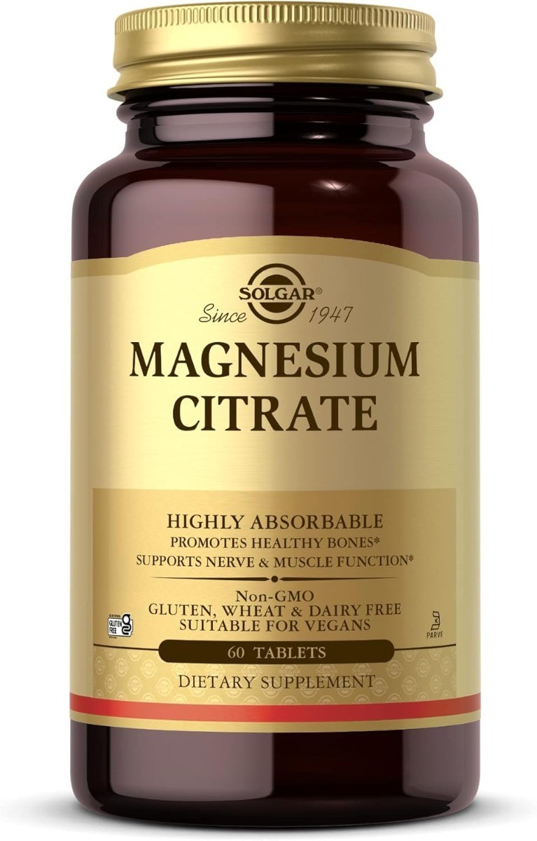 Solgar Magnesium Citrate Mineral Tablets – 60 Count EXP 11/2027