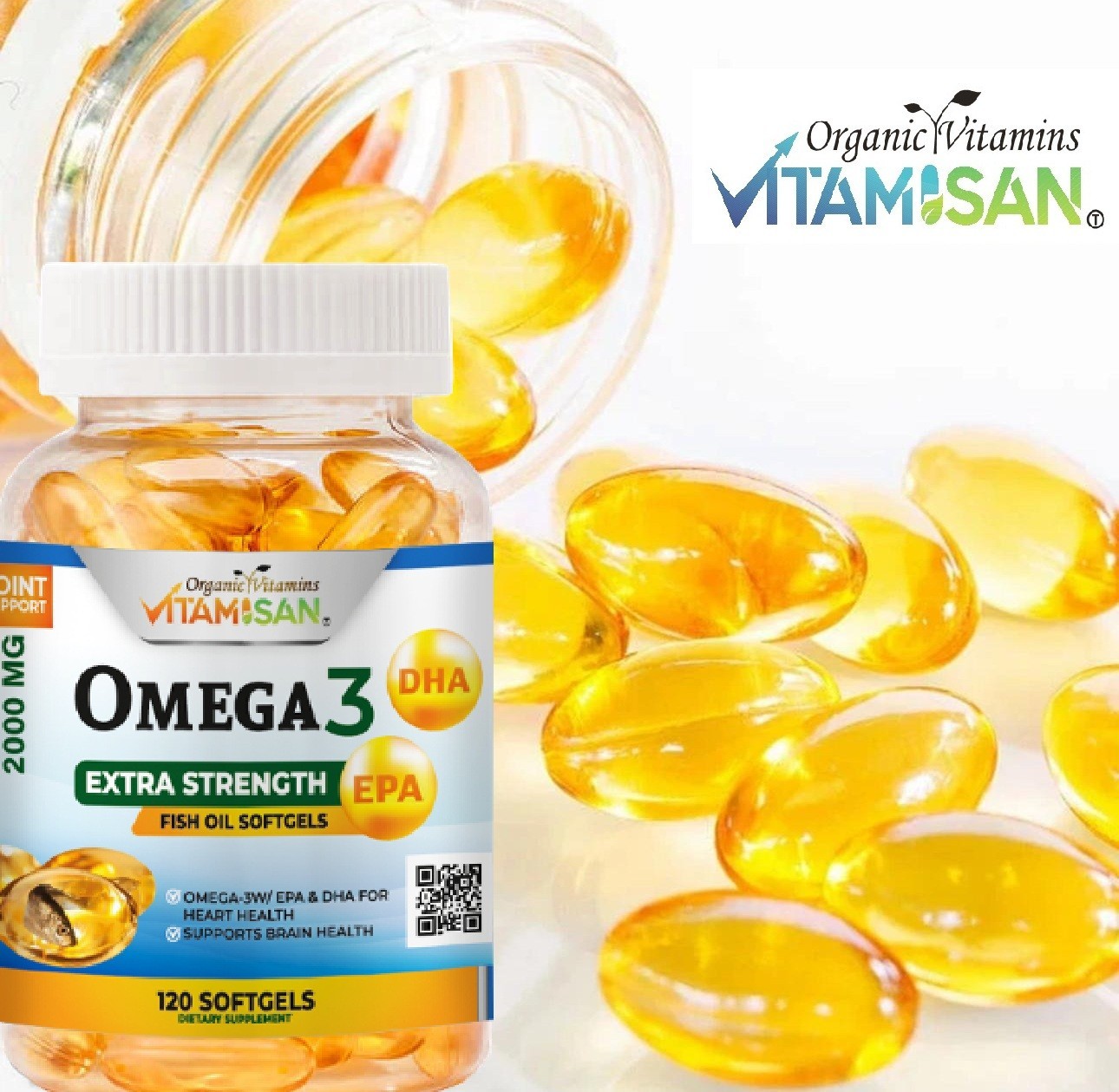 Omega 3 Bottle XL Anti Inflammatory Joint Relief Supplement 2000 mg CONCETRATE +