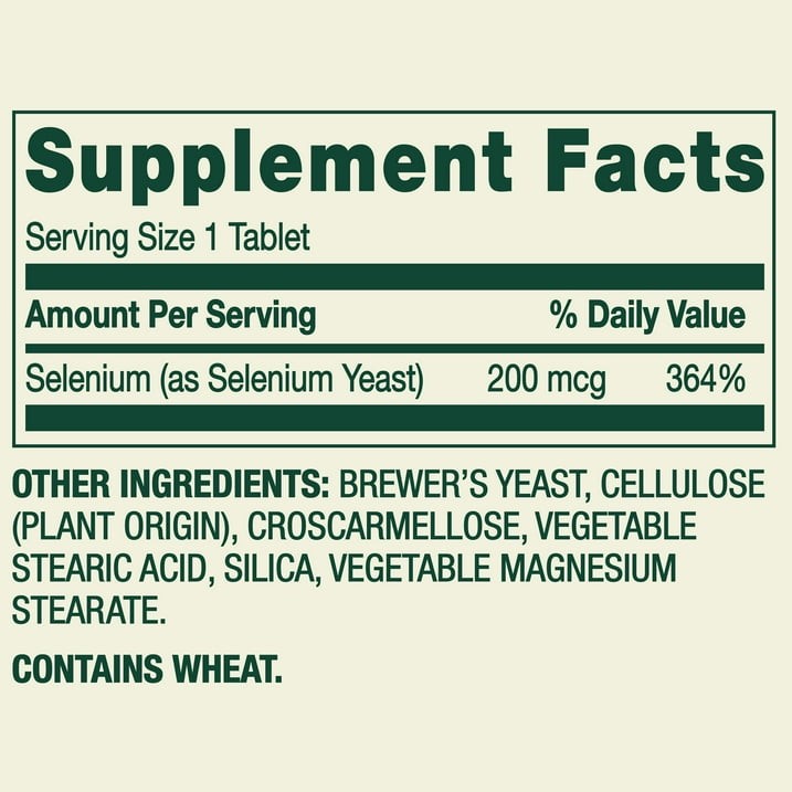 Spring Valley Selenium Tablets 200 mcg Immune Health 100 Count