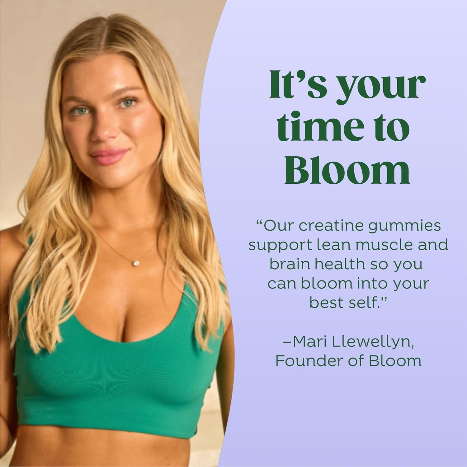 Exp 06/27 Bloom Monohydrate Gummies 5g/Serving Sugar Free Berry 36 Count