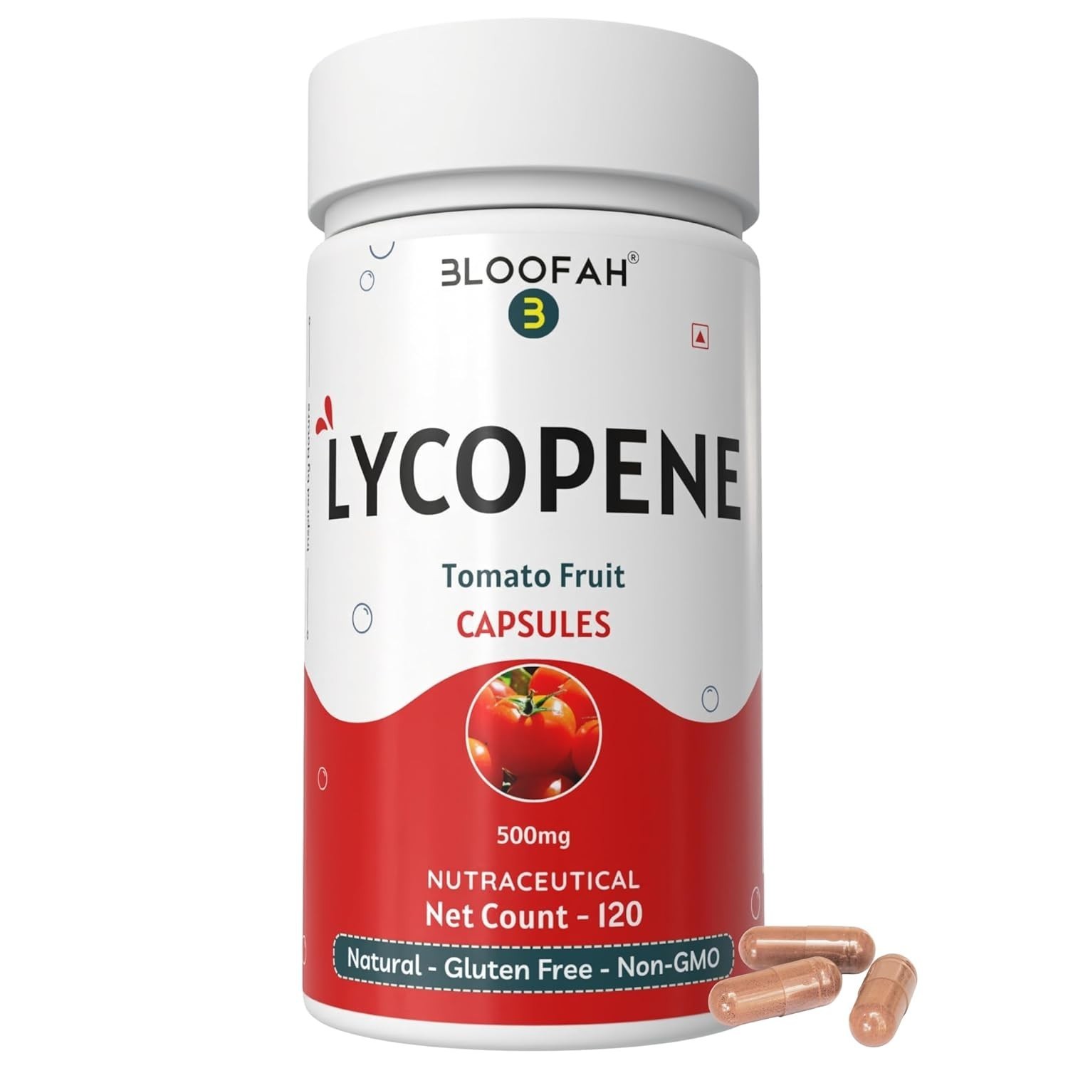 Tomato Fruit Powder Capsules 500mg – 120 Count (Natural Source of Lycopene)