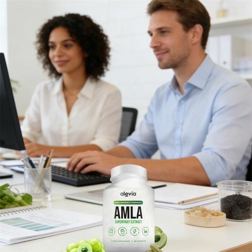 Alevia pure Amla Capsules 1000mg Indian Gooseberry Antioxidant Supplement 60c