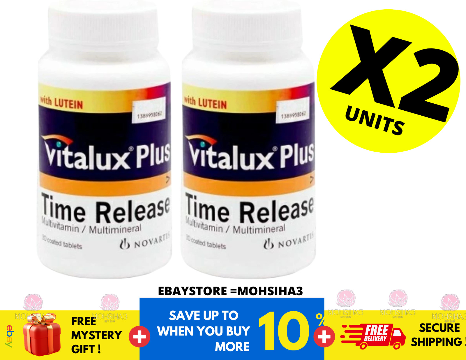 NEW! VITALUX Plus Time Release Multivitamin & Multimineral 30’s ( X 2 )