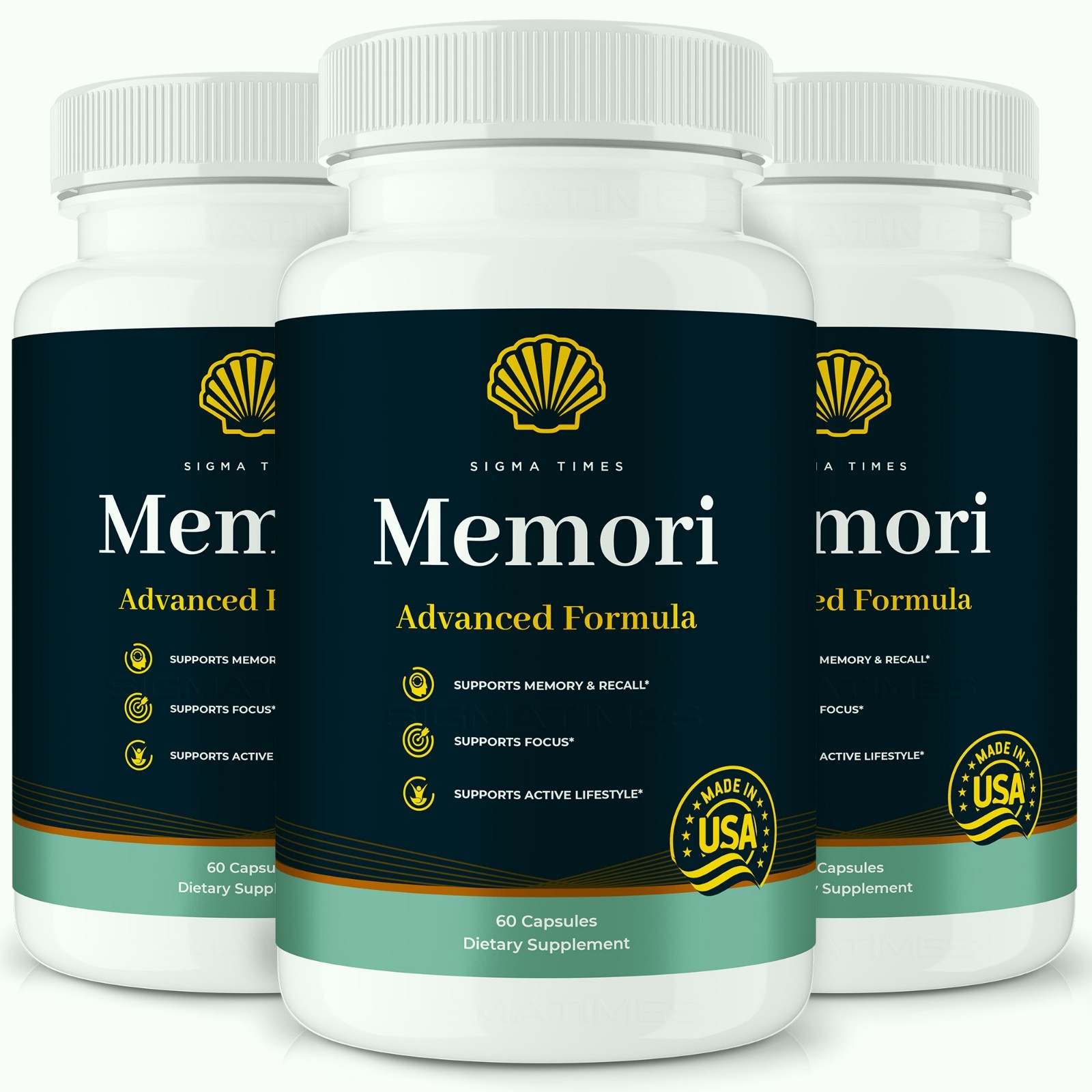 Memori Capsules, Advanced Formula, Brain Health & Memory Pills – 3 Pack