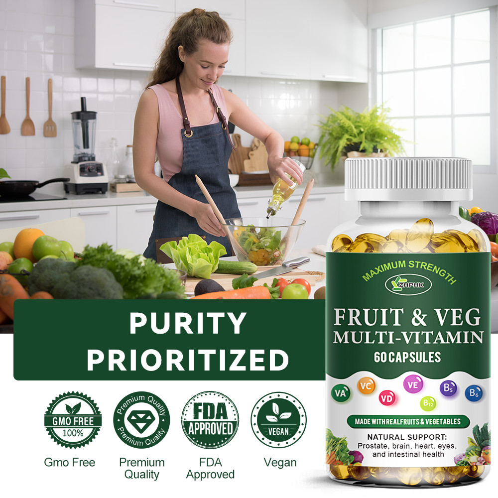 Fruits and Veggies 60 Softgels Balance of Daily Nature Fruits & Vegetables Caps