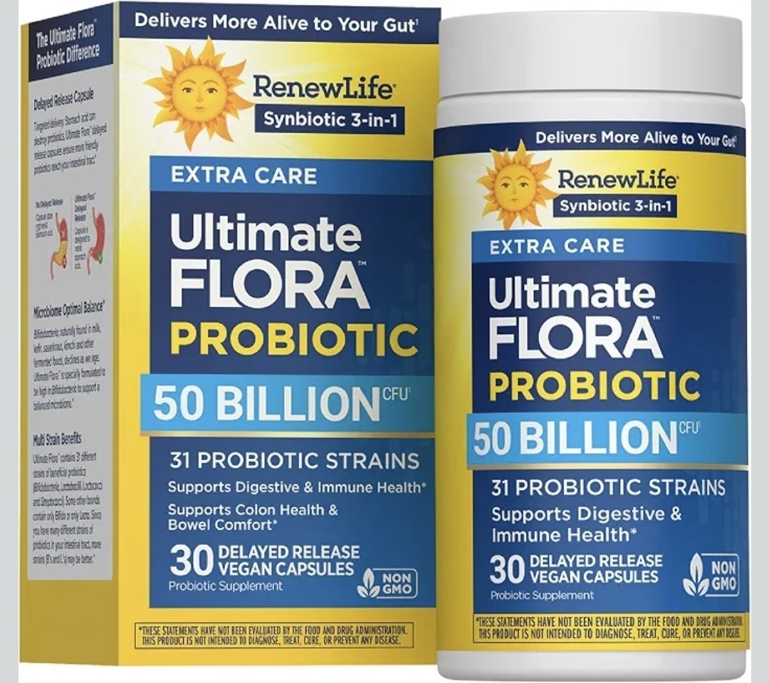 ReNew Life 50 Billion CFU Ultimate Flora Probiotic Extra Care – 30 Count
