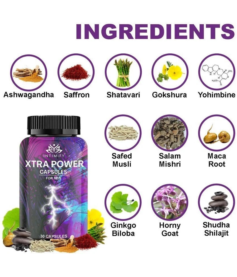NEW Intimify Xtra Men’s Dietary Supplement 30 Capsules Free Shipping