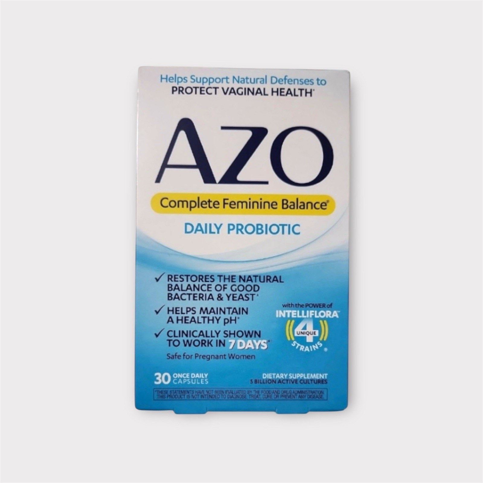 Azo Complete Feminine Balance Daily Probiotic 30 Once Daily Caps Exp 2027+