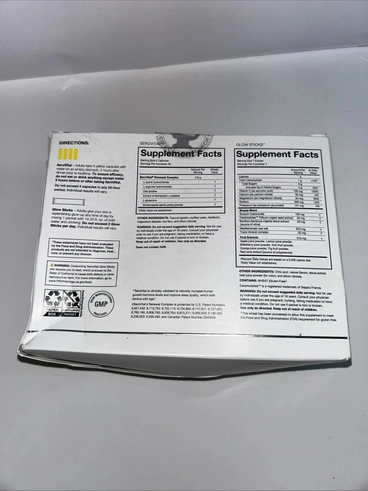 SeroVital Reverse The Signs of Aging Dietary Supplement-120 Capsules | EXP 2027