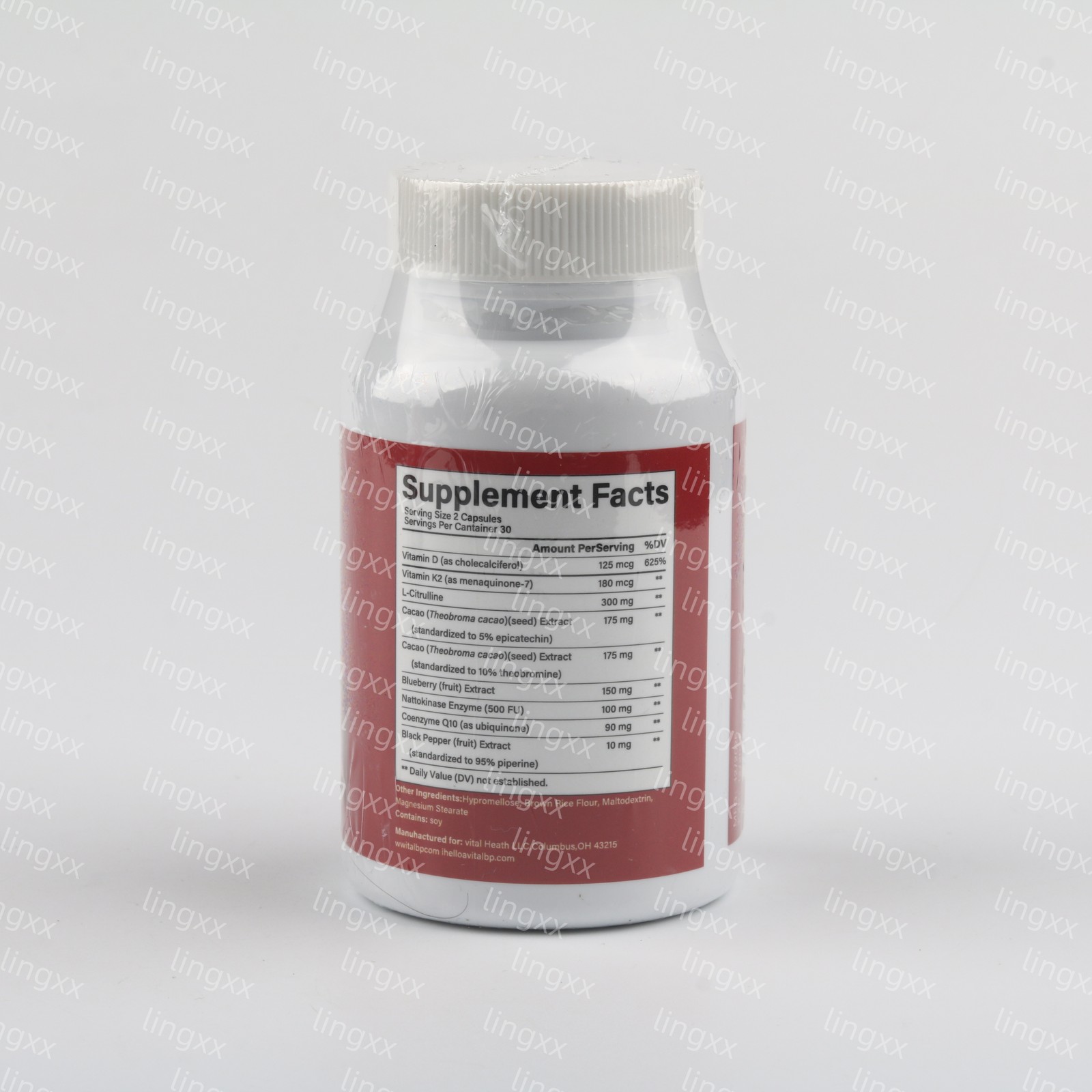 60 Capsules Vital BP Blood Pressure Support Supplement Cardiovascular Health-