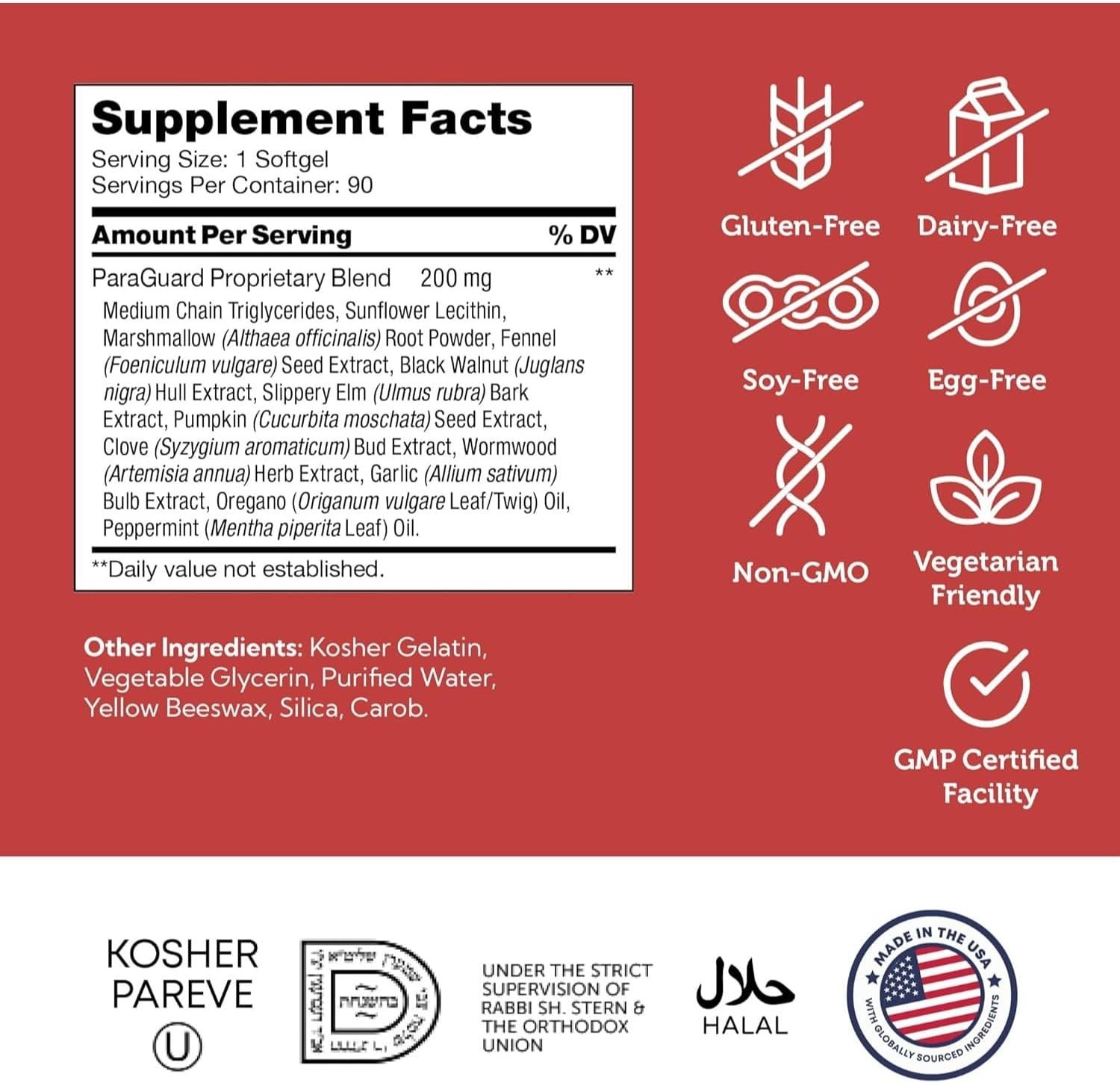 Digestive Support Softgels Herbal Gut Health Balance Non-GMO