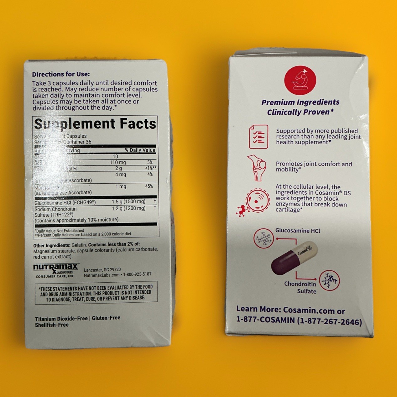 Cosamin DS Joint Health Dietary Supplement 2 Boxes – 216 Capsules. 02/2028 Exp.