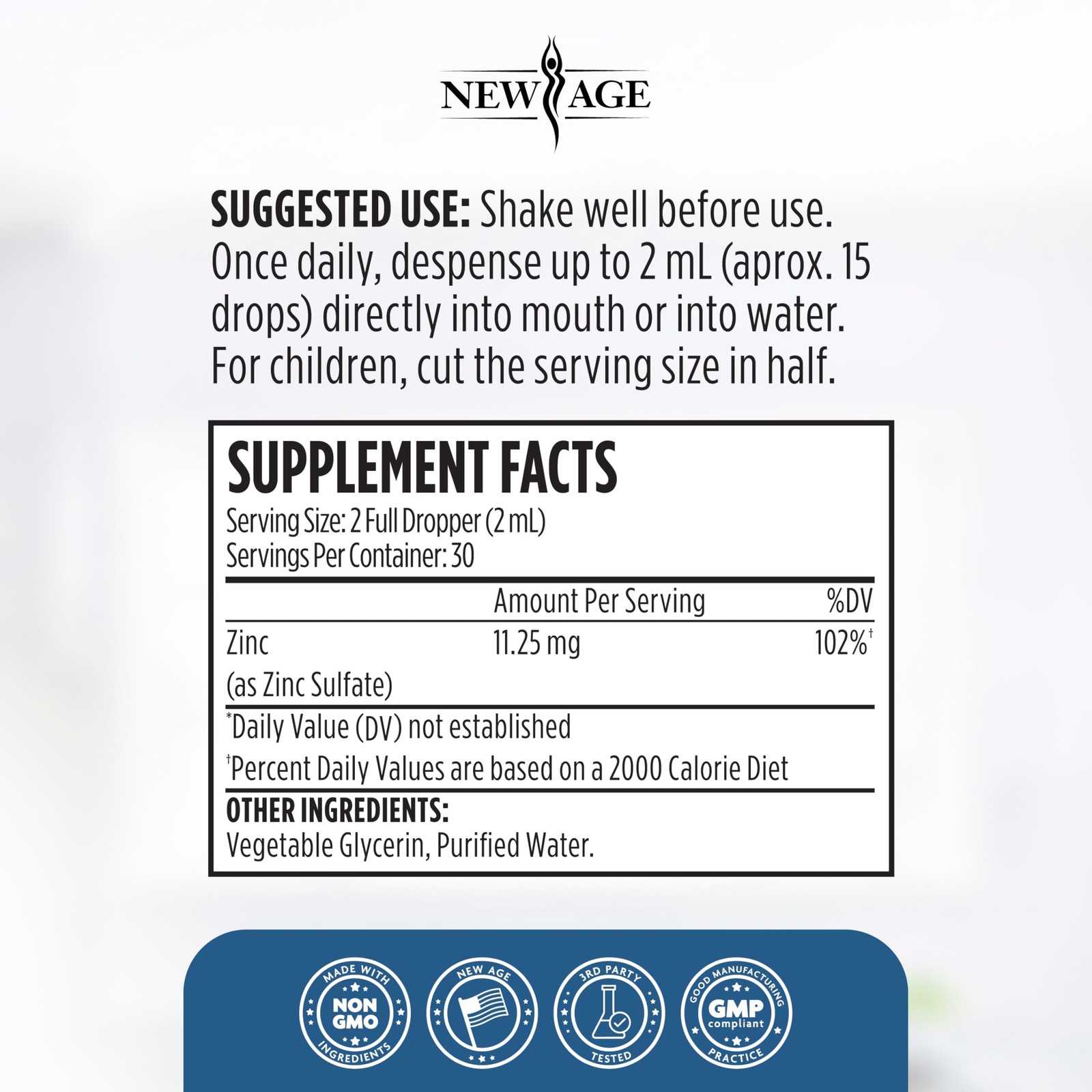 New Age Liquid Drops For All Ages By Age – For Immune Support Vegan 60