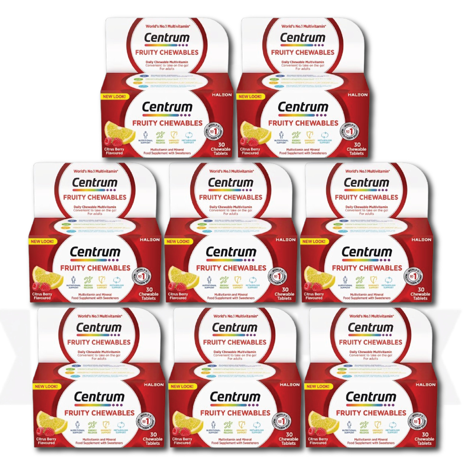 Centrum Fruity Chewables 30ct (30COUNT X 8) PACK OF 8